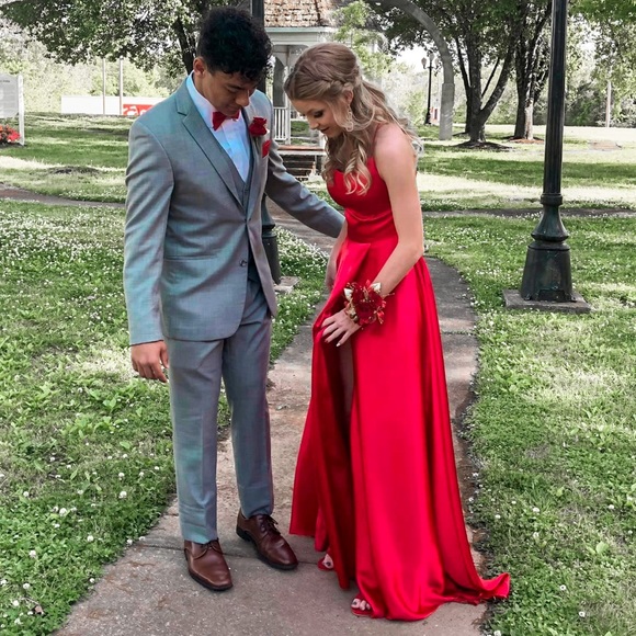 Red Sherri Hill Dress #51631 - Picture 4 of 6